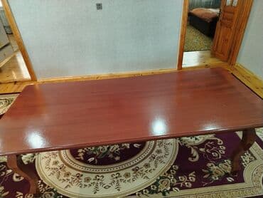 силиконовая форма: Гостиный стол, Б/у, Нераскладной, Дерево, Прямоугольный стол — 2