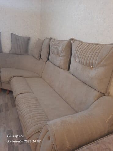 спальная мебель в баку цены: Угловой диван, Б/у, Раскладной, С подъемным механизмом, Ткань, Нет доставки — 4