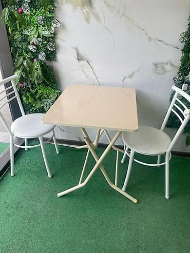 Balkon üçün, Qatlanan, Kvadrat masa, 2 stul lalafo.az -da Balkon üçün, Qatlanan, Kvadrat masa, 2 stul