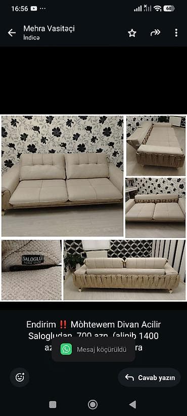 mebel alan: Endirim ‼️ Mòhtewem Divan Acilir Salogludan 700 azn (alinib 1400 — 1