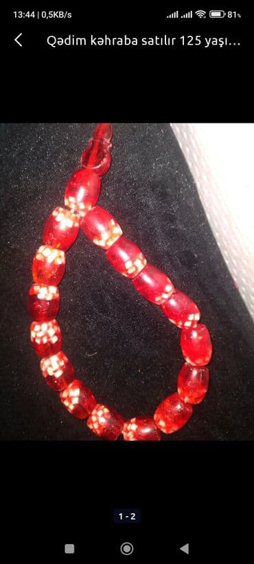 Qədimi kəhrəba təsbeh 16daş