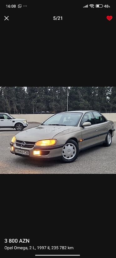kask satış: Opel Omega: 2 l | 1996 il 4190000 km Sedan — 6