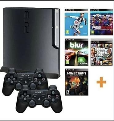 Digər oyun və konsollar: Sony PlayStation 3 Slim oyun konsolu paketi - Konsol: PS3 Slim (qara — 1