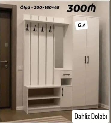 Matraslar: Açılan, 2 qapılı Düz dolab, Dəhliz dolabı — 1