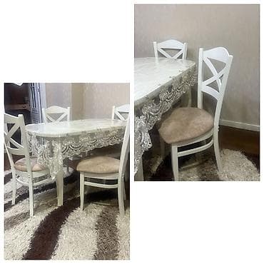 Mətbəx üçün, İşlənmiş, Kvadrat masa, 4 stul lalafo.az -da Mətbəx üçün, İşlənmiş, Kvadrat masa, 4 stul