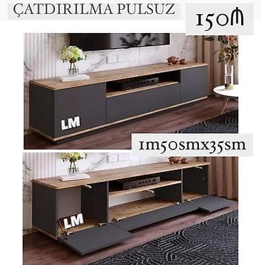 kabeli: Yeni, Düz TV altlığı, Polkalı, Laminat — 1