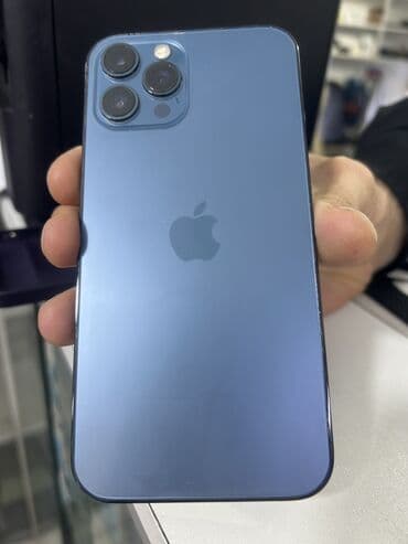 Apple iPhone: IPhone 12 Pro Max, 256 GB, Göy, Simsiz şarj, Face ID