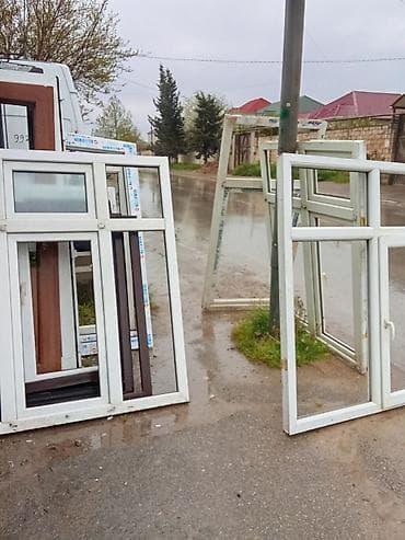 parket yonan: İşlənmiş İkiqat şüşə paketi Plastik pəncərə, Еni: 129 sm, Uzunluğu: 135 sm — 6