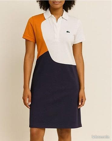 Paltolar: Lacoste qadın polo donu - Model: Qısaqoll, yaxalıqlı polo stilində — 1