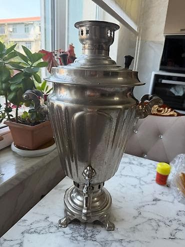 Samovarlar: Klassik metal samovar - Material: tam metal/kuprosnik örtüklü korpus — 1