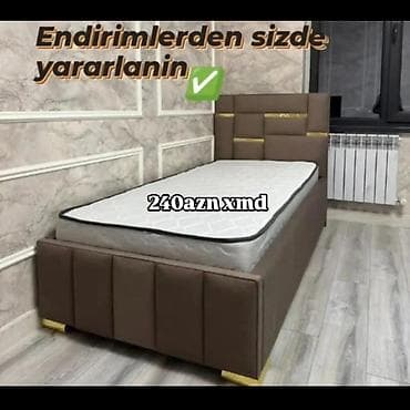 Təknəfərlik çarpayı, Matras ilə, Siyirməsiz
