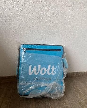 bolt sunka: TƏZƏ Wolt Partner termo çatdırılma çantası - Rəng: göy, ön hissədə — 1