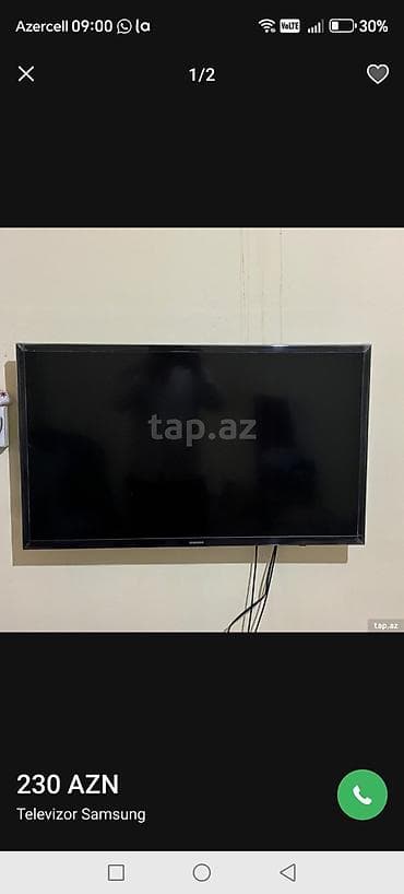 Televizorlar: İşlənmiş Televizor Samsung LED ekran Ünvandan götürmə — 2