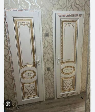 qapı ev ucun: Tualet üçün İşlənmiş Plastik qapı 80x205 sm Zamok ilə, Zəmanətsiz, Ödənişli quraşdırma, Ödənişli çatdırılma, Rayonlara çatdırılma — 24