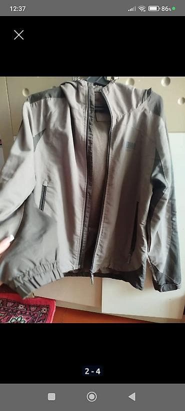 jaketler kisi ucun: Kişi üçün yüngül küləkkeçirməz jaket - Rəng: bozun iki tonu (açıq və — 3