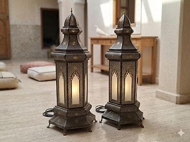 isıqlar: İDİYAL VEZYETDEDİRLER . Şərq üslubunda dekorativ döşəmə fənərləri (2 — 1