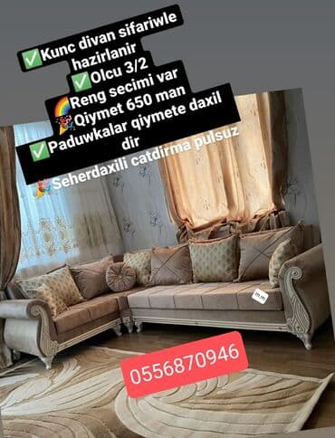 ucuz yazı masası: Künc divan, Yeni, Açılmayan, Bazasız, Parça, Şəhərdaxili pulsuz çatdırılma — 3