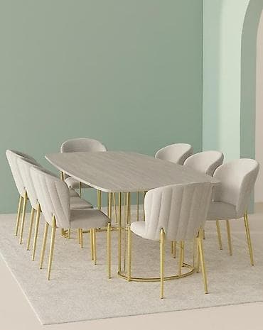 Qonaq masası, Yeni, Açılmayan, Laminat, Oval masa