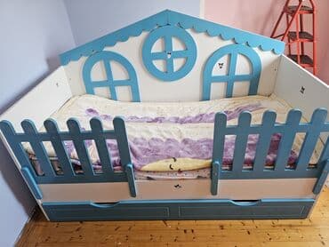 tek carpayllar: Oğlan və qız üçün, İşlənmiş, Çarpayı, Bazalı, Matras ilə, Siyirməli — 1