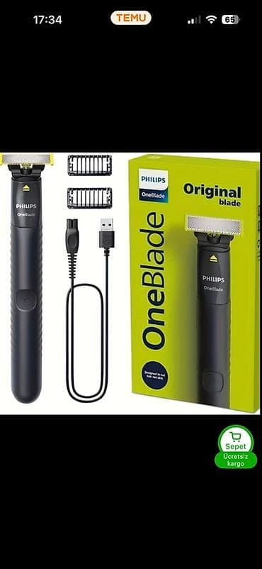 Philips OneBlade ülgüc və trimmer Məhsul təsviri: - Üz və bığ-saqqal