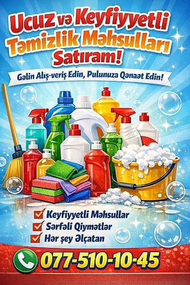 Məişət və ofis üçün təmizlik vasitələrinin geniş seçimi: - Mətbəx lalafo.az -da Məişət və ofis üçün təmizlik vasitələrinin geniş seçimi: - Mətbəx