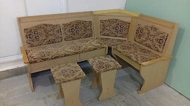 Mətbəx üçün, Künc masa, 2 stul — 2