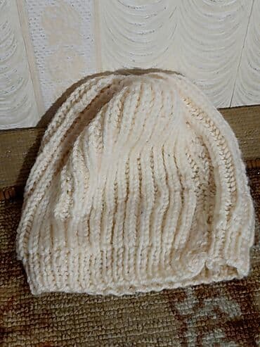 женские вязаные береты: ƏL İŞİ TOXUMA Qalın toxuma sapdan hazırlanmış papaq Soyuq hava üçün — 2