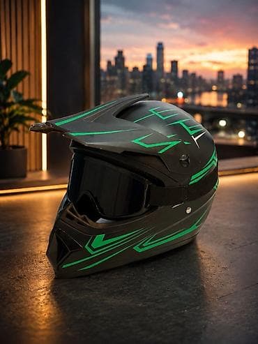 İdeal vəziyyətdə kross😍 Motokross/Dual-sport dəbilqə və eynək dəsti — 1