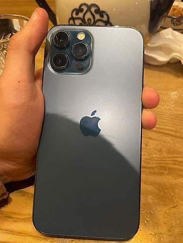 iphone 12 satilir: IPhone 12 Pro Max, 128 GB, Pacific Blue — 1