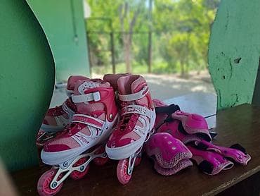 Uşaq üçün tənzimlənən bıçaqlı təkərli konkisət (inline skate) dəsti - — 1