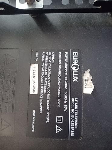 eurolux ehmedli: EUROLUX 32" LED Televizor – Model: EU-LE32R85S Xüsusiyyətlər: - — 4
