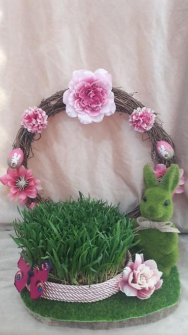 yeni il dekoru: Baharın ən gözəl simvolu – səməni 🌿 Zövqlü dekor, əl işi çələng və — 1