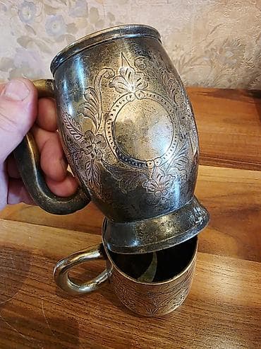 bezek esyasi: Fincanlar, rəng - Qızılı, Metal, 2 ədədli dəst — 6