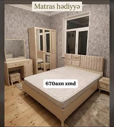 xonca desti: Yataq otağı dəsti – krem/bej rəng palitrası ilə Dəst tərkibi: - 1 — 1