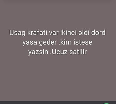 Uşaq çarpayısı satılır. İkinci əl modeldir, təxminən 4 yaşa qədər