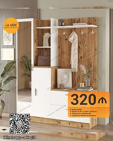 ağac: 1 qapı, Rəngli, Açılan, Künc dolab — 1