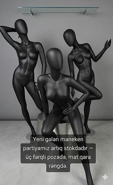 Mağaza avadanlığı: Qadın, Plastik, plastmas, Mat qara — 3