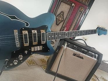 Спорт и хобби: Elektrik gitara və avadanlıq dəsti. - Korpus: yarı boş (semi-hollow) — 2