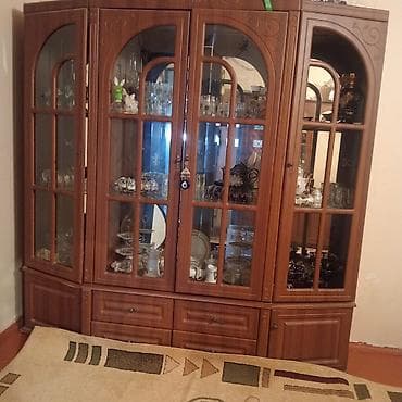 ofis dolabi: Qonaq otağı üçün vitrin-dolab - Material: ağac fakturalı laminat/MDf — 2