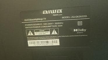 qled: Aiwa ZQ-GK3A32QL 32" QLED Google TV Xüsusiyyətlər: - Ekran: 32 düym — 2