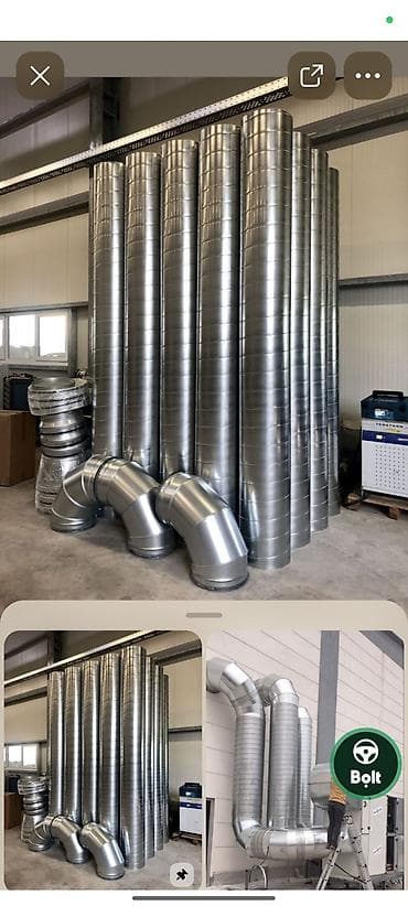 Havalandırma: Məhsul/xidmət: Havalandırma kanalları və montajı Təsvir: - Sənaye — 3