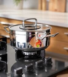 Mətbəx aksesuarları: Qazan, rəng - Gümüşü, Paslanmayan polad, 3 l, 22 sm — 1