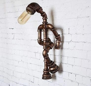 naxis sekilleri: Məhsul: Sənaye üslubunda divar lampası – “boru fiquru” dizaynı — 1