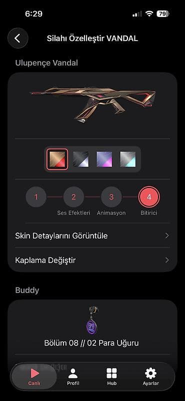 Məhsul: Valorant silah skinləri QİYMET 20 AZN Tərkib: - Vandal –