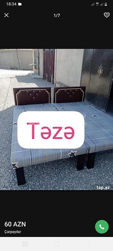 yataq manej: Yeni, Təknəfərlik çarpayı, Azərbaycan — 1