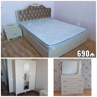 yataq dosekleri: 2 təknəfərlik çarpayı, Dolab, Komod, Termo, Azərbaycan, Yeni — 2