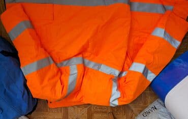 uzun pencekler: M ölçülü yüksək görünürlüklü iş gödəkçəsi - Rəng: neon narıncı, 360° — 2