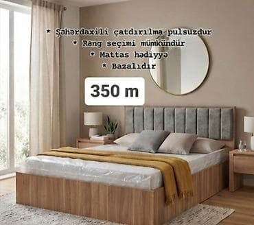 Yeni, İkinəfərlik çarpayı, Bazalı, Matras ilə, Siyirməsiz, Azərbaycan — 1