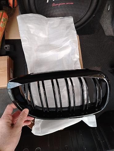 ucuz masin: BMW ön radiator barmaqlığı (iki hissə – sol və sağ) - Dizayn: “double — 1