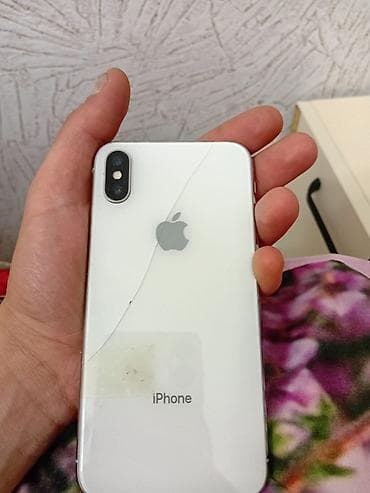 iphone s4: IPhone X, 64 GB, Ağ, Qırıq — 2